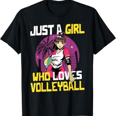 Funny Volleyball Shirts Just a Girl Who Loves Volleyball T-Shirt