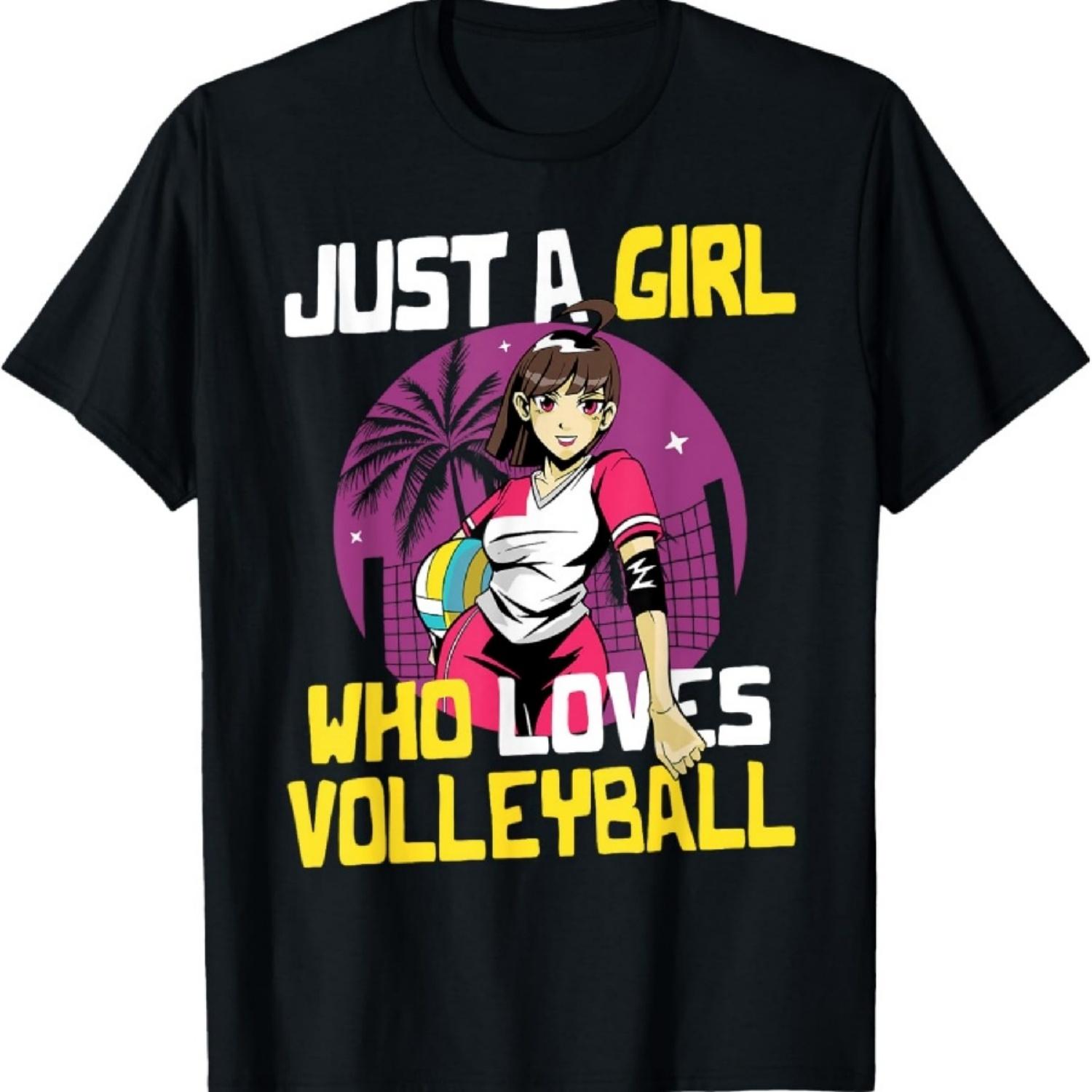 

Смешные волейбольные футболки Просто девушка, которая любит волейбол Футболка XXXXXL чёрный