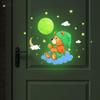 Glow Bear Toilet Sticker Luminous Wall Decal Removable Self Adhesive for Bathroom Kids Toilet Home Cute Decoration