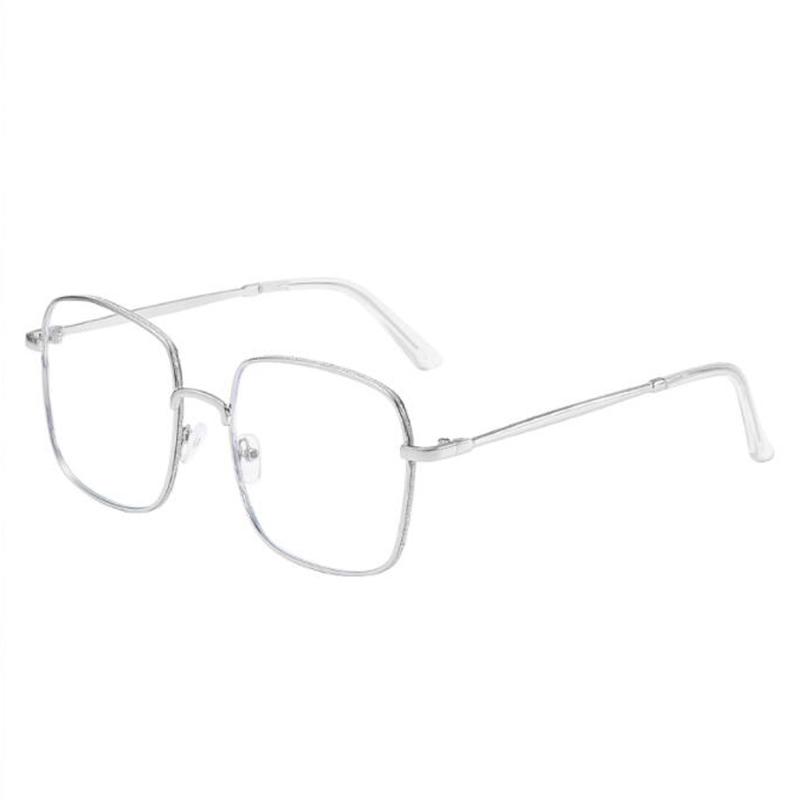 

Квадратные очки большого размера для близорукости для женщин и мужчин, очки с металлической оправой, рецептурные очки 0~-6.0 диоптрий 0