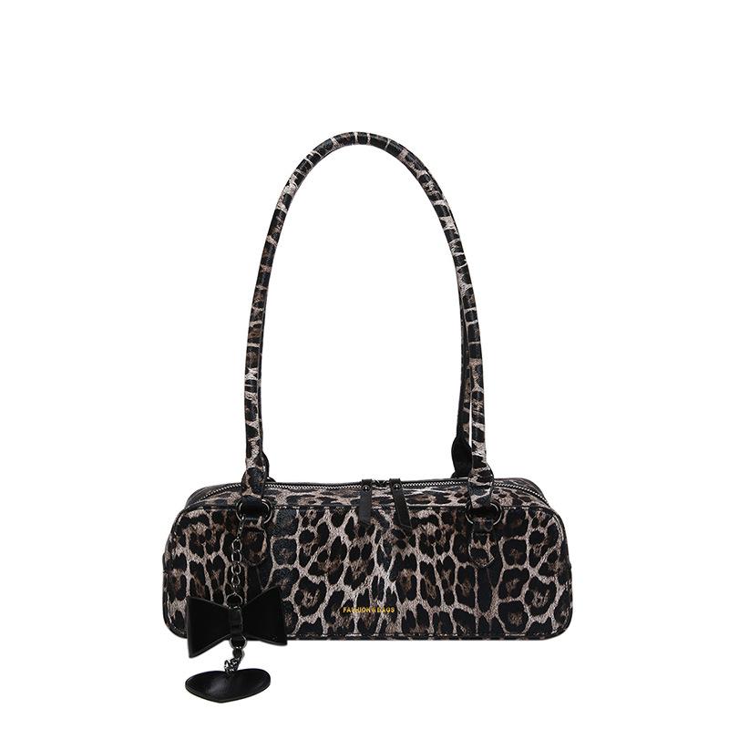 Leopardenmuster Baguette Damen Tasche Nische High-End Gefühl Tragbar Personalisiertes Design Tasche Mode Pendler Achsel Schulter Damen Tasche