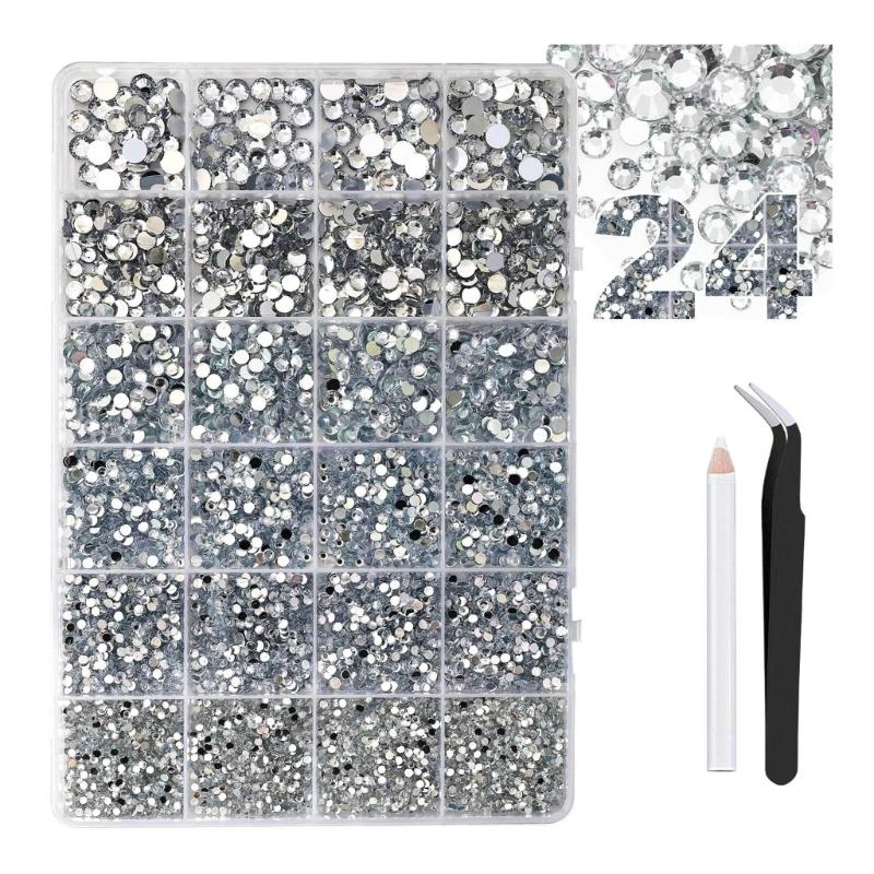 Resin AB Glittering Flat Back Rhinestones For Nail Art In 3mm 4mm 5mm 6mm Sizes With Jelly Color Option 10000pills/Box