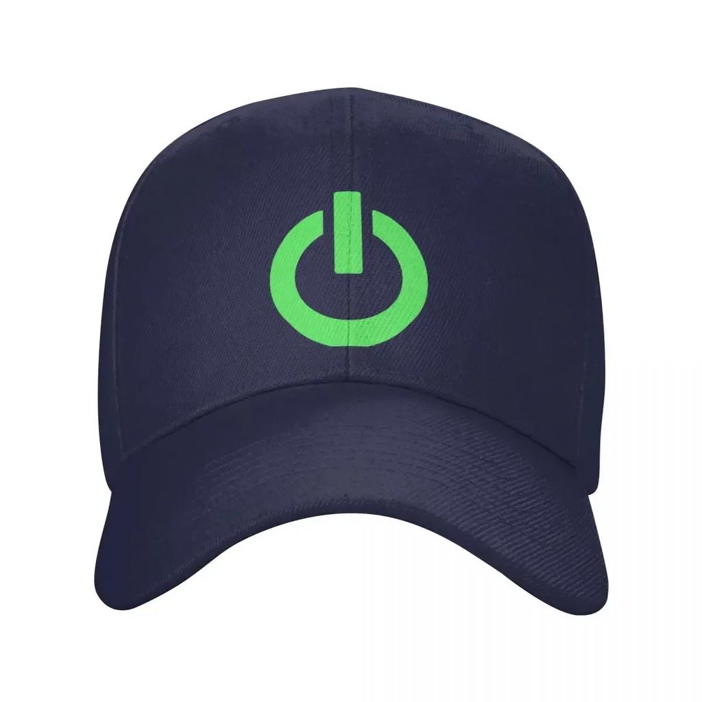 Power Button (green) Baseball Cap Hat Luxury Brand |-F-| Visor Cosplay For Man Women's