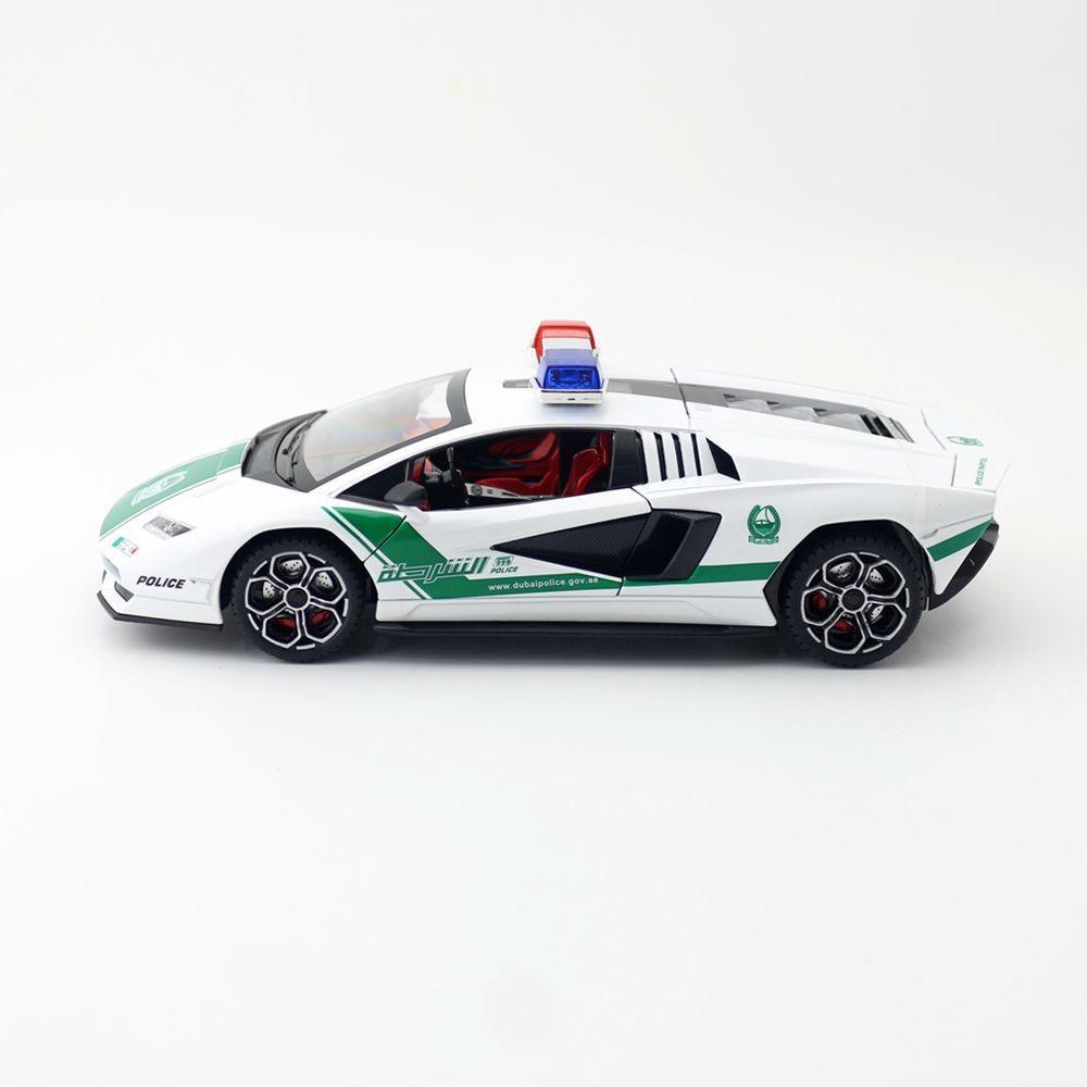 Police Car Alloy Model With Acousto Optic Design For Children Toy Collection And