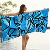Extra Large Quick-Drying Microfiber Beach Towel - Shark Design, Super Absorbent & Lightweight
