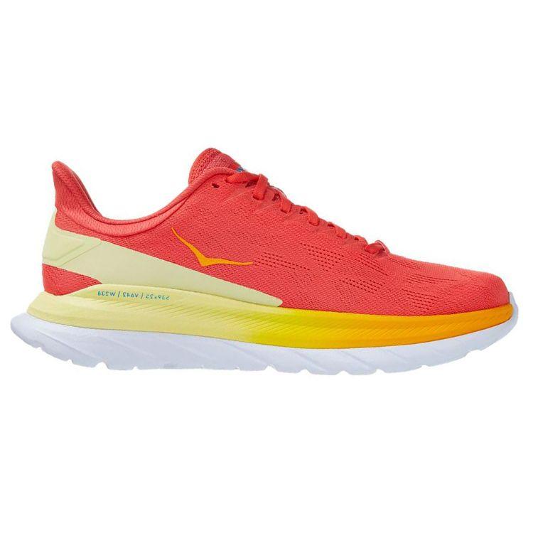 HOKA One One Mach 4 Hot Coral Men Sneakers Saffron 1113528-HCSF