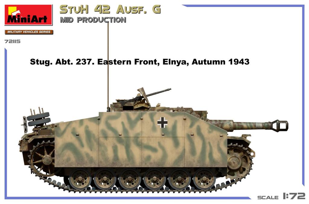 Miniart Samobieżna Haubica Szturmowa 42 G Model Plastikowy MA72115 1/72 10.5cm Ausf. Model średni (Zbiornik)