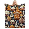 Weihnachts-Karo-Muster Flanell-Decke im Vintage-Stil, Weiche Anti-Pilling-Fleece-Decke für Couch, Sofa, Bett, Leicht