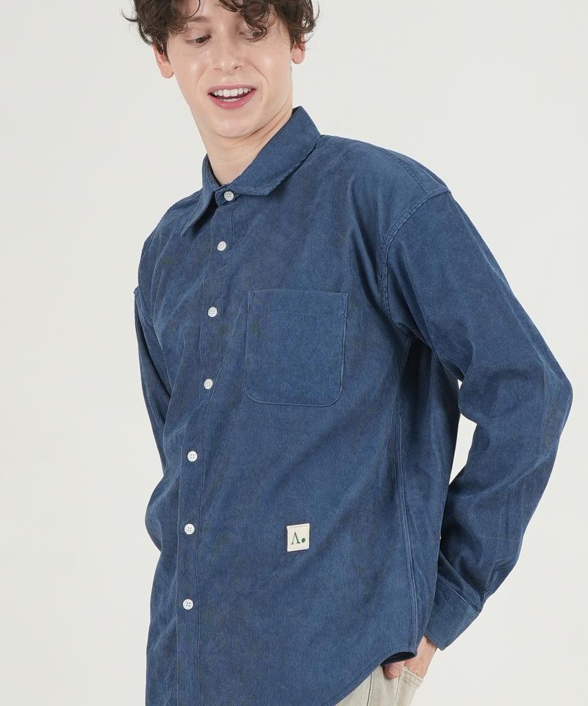 THE-ABON Foret Corduroy Oversized Shirt Black