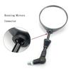 1 Pair Motorcycle Mirror 10mm Side Mirror Black Aluminum Universal 360 Degree Adjustable Rotation Rearview Mirror Anti Fall Folding