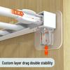 Traceless Adhesive Wardrobe Partition Bracket - Punch-Free Support and Fixing Kit