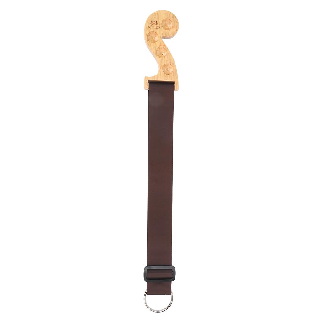 Cinghia Regolabile per Violoncello Cintura in Nylon Antiscivolo Supporto ad Anello O in Legno Accessori per Strumenti Musicali(Colore del legno )
