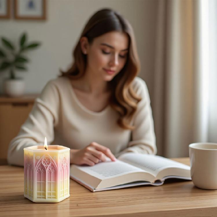 Multi Purpose Silicone Church Window Makeup Brush Cup Mold For Resin Art Epoxy Crafts Decorative Plant Container