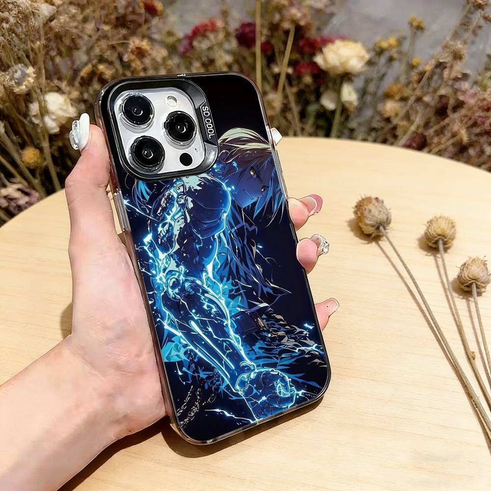 

Fullmetal Alchemist Edward Elric PhoneCaseFor iPhone 17,16,15,14,13,12,11 Plus,Pro Max,XS,Colorful Silver Phone case Funda Cover iPhone16Pro
