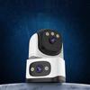 Binocular surveillance camera home HD network dual lens camera
