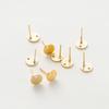 10 Stück 14K/18K Goldfarben Beschichtetes Messing Mattierte Ohrstecker Ohrhaken für Schmuckherstellung DIY Ohrringe Zubehör Zubehör
