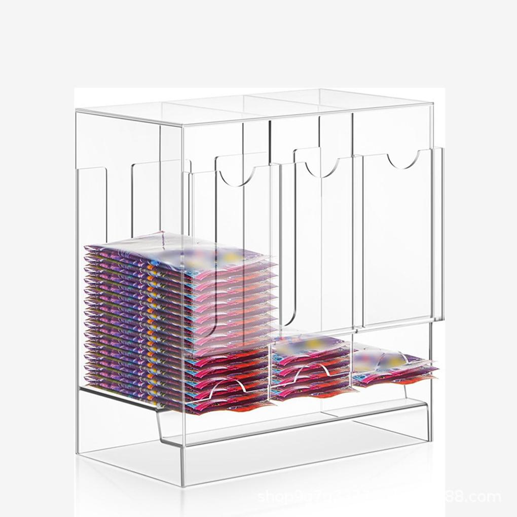 Transparent Acrylic Card Dispenser Storage Easy To Open And Cl Features Booster Pack Dispenser Card 3-slot