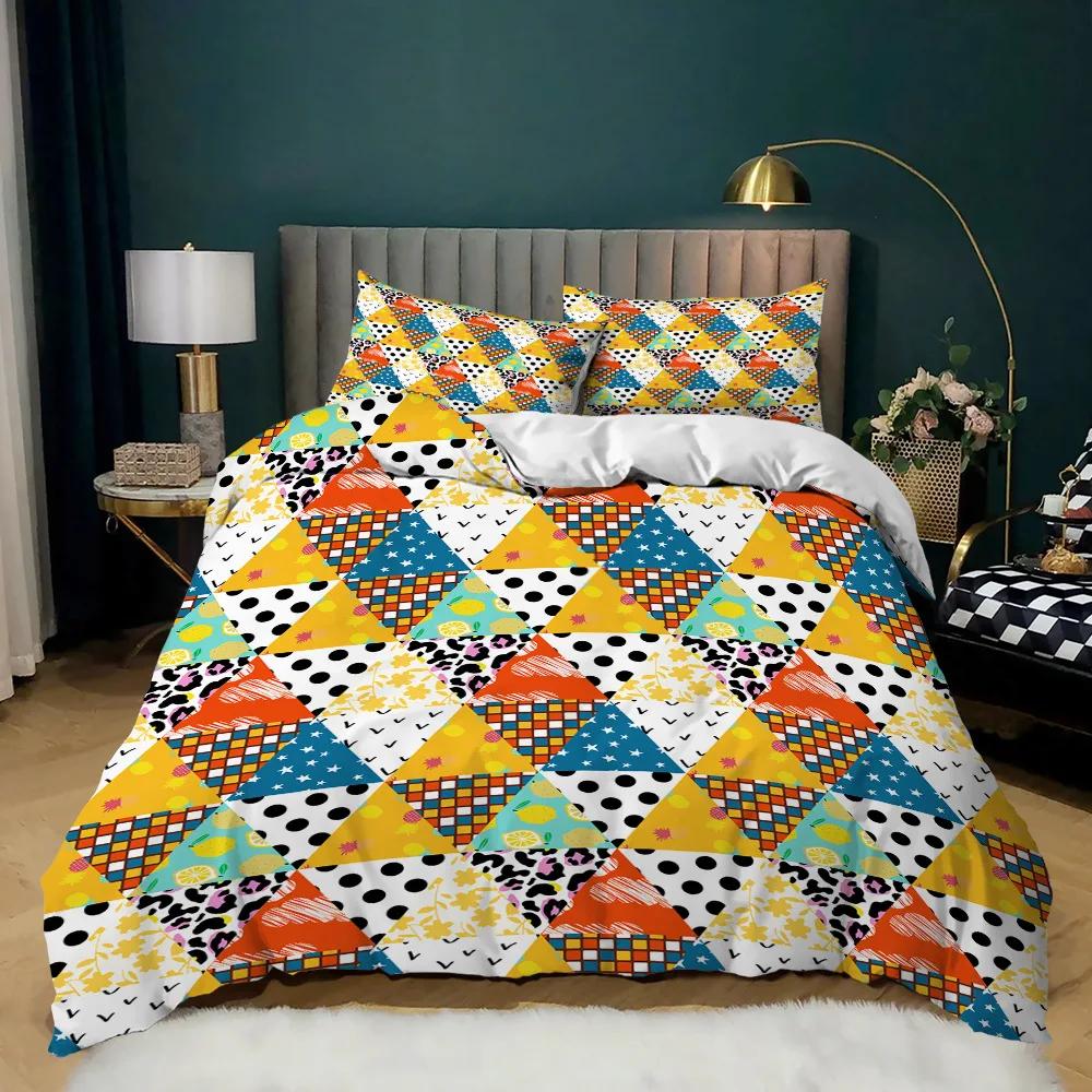 Маленький свежий пододеяльник комплект постельного белья в стиле «Сад» с красными — фото 5