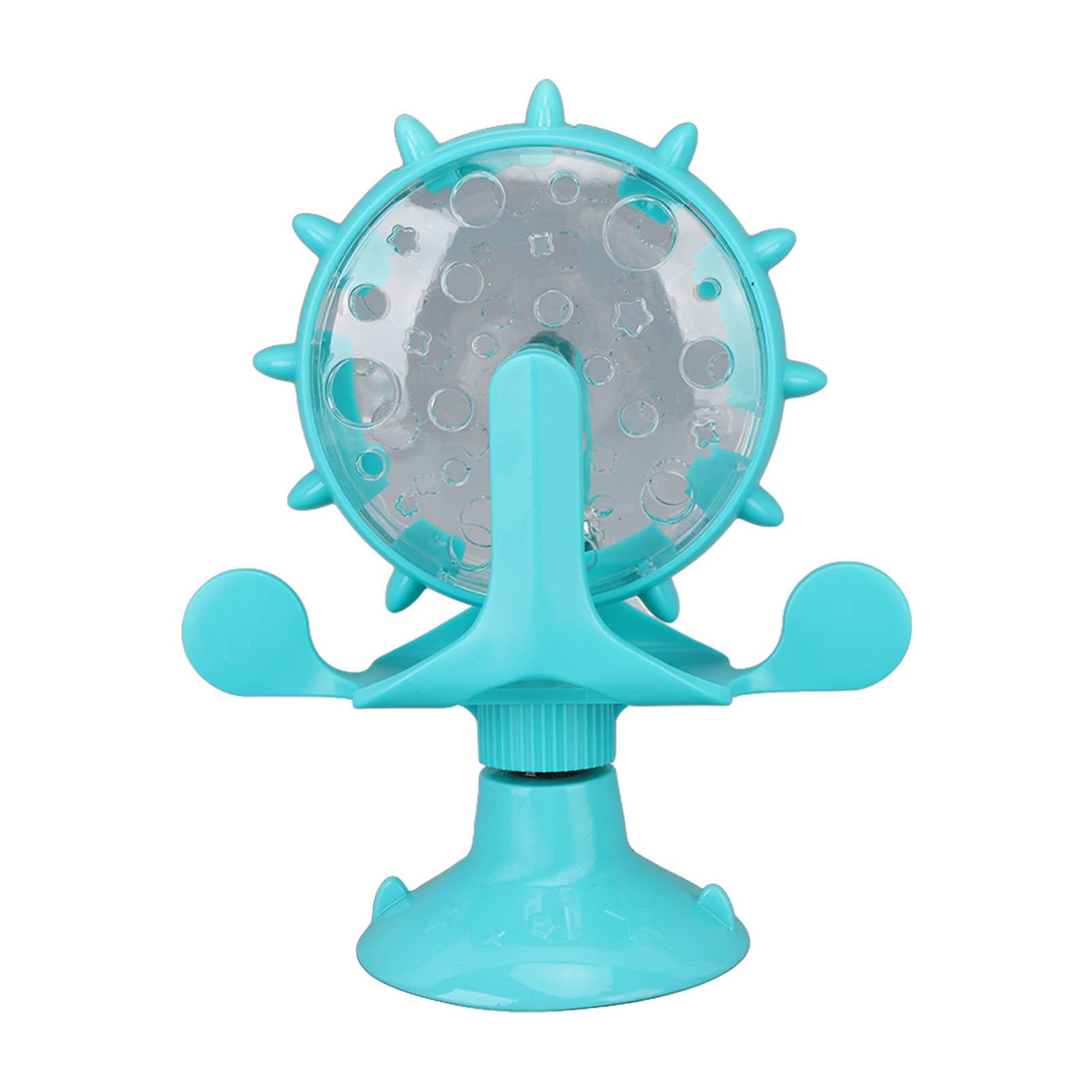 

Cat Slow Food Leaker Turntable Windmill Дрессировочная игрушка для домашних животных Интерактивная многофункциональная игрушка Синий озеро синий