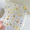 Viral Floral Bee Nail Art Stickers1pcs 3D Relief Garden Embroidery Self Adhesive Waterproof Decals for Nail Decor