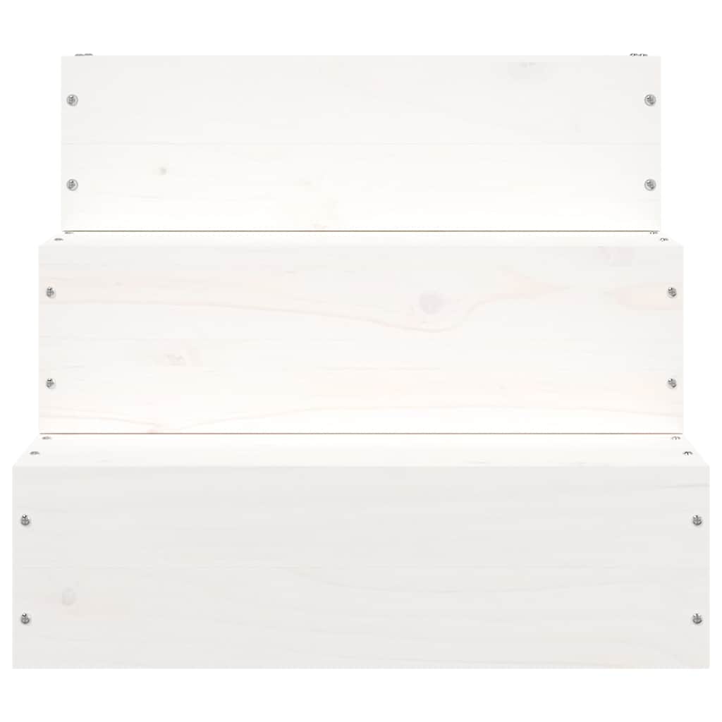 Pet Stairs White 40x37.5x35 Cm Solid Wood Pine