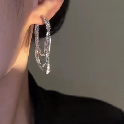 Nadel Schlange Knochen Kette Vorne und Hinten frauen Ohrringe und Ohrringe Y2K Luxus