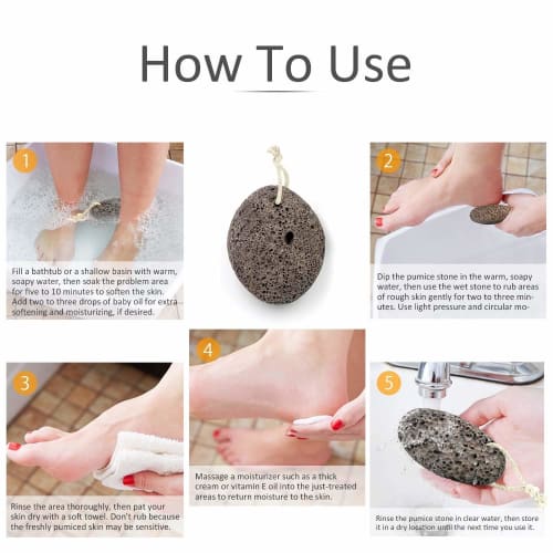 BYSL Lava Pumice Stone, Foot Scrubber, Foot Pumice Stone, Dead Skin Removal (Random Colors and Shapes)
