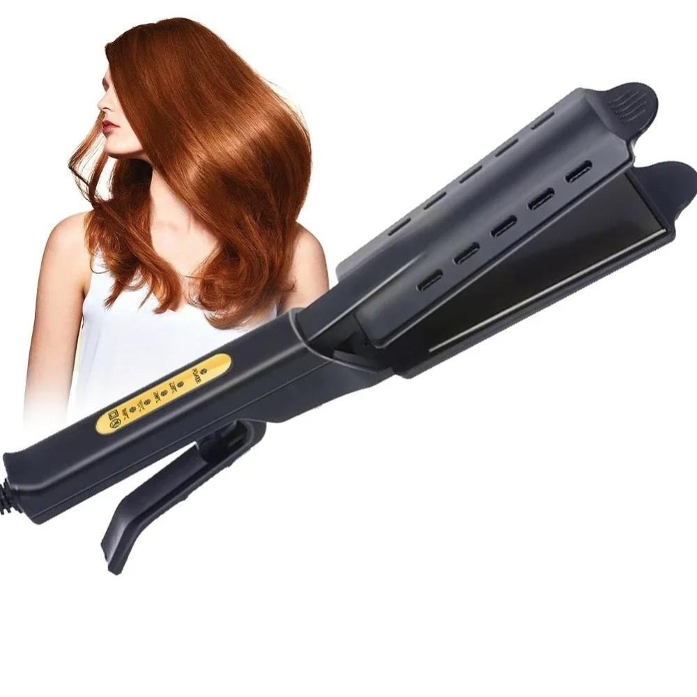 Temperature Adjustable Flat Iron Wide Plate Straightening Iron Professional Straightener  Travel