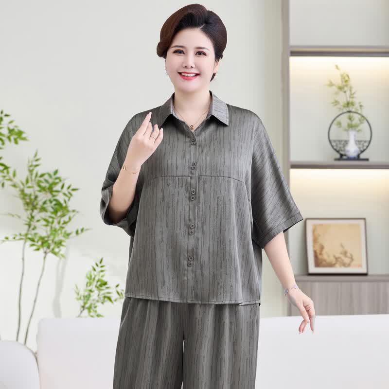 Langsha Women's Plus Size Casual Two-Piece Set