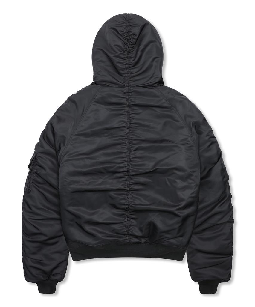 Glack Gj107 Reworked N2B Nylon Short Parka (Black)
