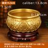 Copper Treasure Bowl Ornament Solid Wood Base Absorb Wealth Living Room Home Decoration Feng Shui Housewarming Opening Gift