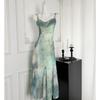 Women's Mint Green Fishtail Camisole Dress - Slim, Sexy Summer Vacation Style