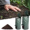 2 Pack Organic Compost Bags 15 Gallon 34 Gallon Garden Compost Bins Reusable PE Waste Disposal Compost Bags for Kitchen