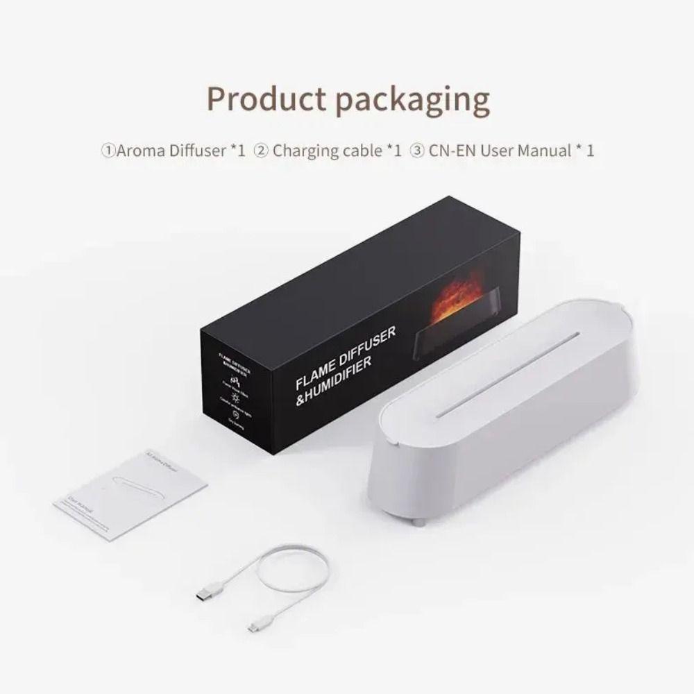 Ultrasonic Fogger Flame Humidifier Simulation Fireplace Humidifier Flame Aroma Diffuser Home