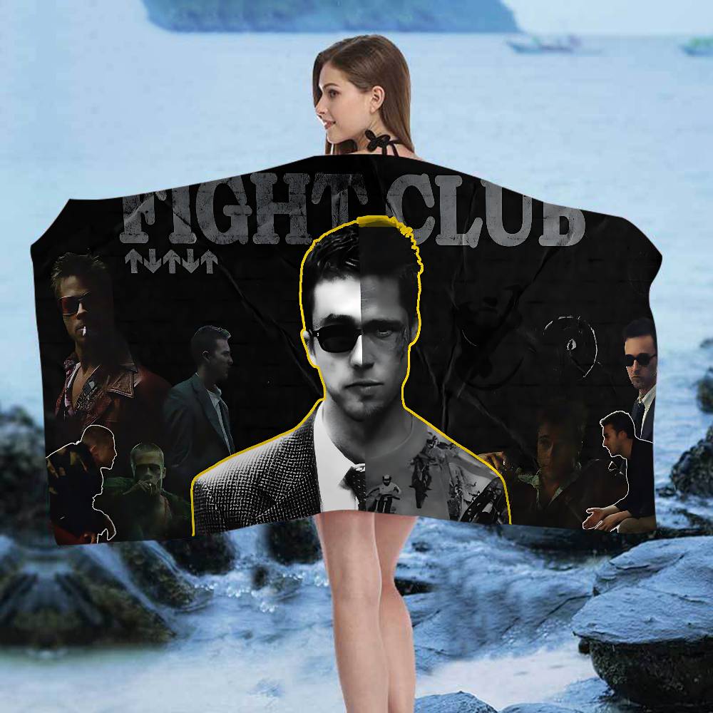 Film culte F-Fight C-Club Grandes Serviettes de Plage en Microfibre Serviette à Séchage Rapide Serviettes de Plage Sable Serviette de Piscine pour Voyage Piscine Natation Yoga
