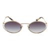 Miu Miu Logo Metal Oval Sunglasses Women sunglasses Gold SMU52Y