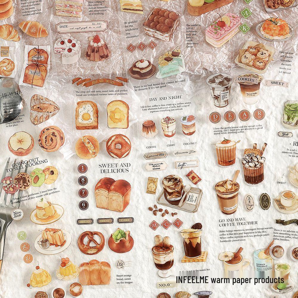 Infeel.Me Retro Brot- & Dessertplaner PET Washi Tape - Dienstag Serie