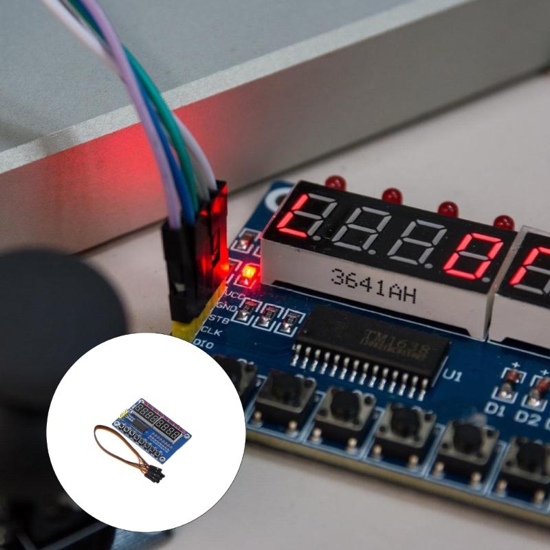 Digital Tube Output Board TM1638 Digital LED Tube Module Responsive Input Indicators Lights For Microcontroller Systems