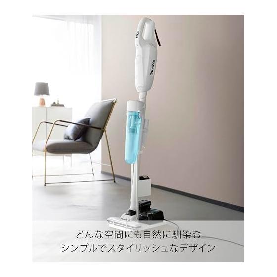 Yamazaki Jitsugyo Stick Cleaner Paper Pack & Charger Storage Stand White W18 x D27 x H40cm Tower Cordless Vacuum Cleaner Stand Stores Charger and