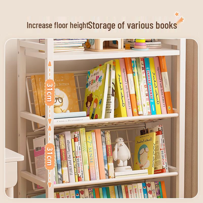 Mobile Bookshelf Storage Rack