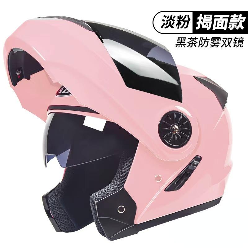 Specially designed for electric motorcycle helmets, men's and women's open-face helmets with dual mirror design, full-face helmet with