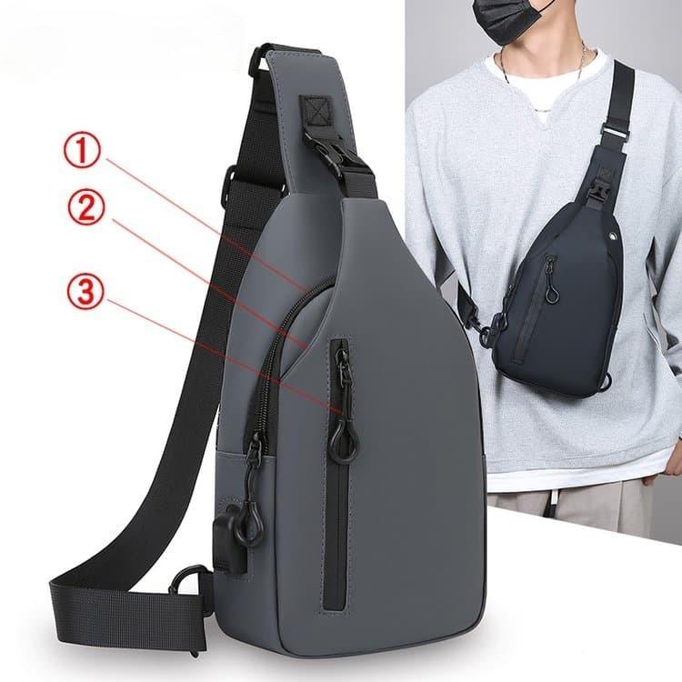 Multifunctional Breast Bag Men's Fashion Shoulder Messenger Bag
