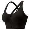 Women High Impact Shockproof Front Zipper Push Up Beauty Back Sports Yoga Running Bra