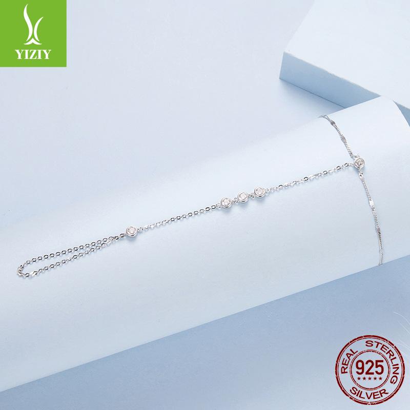 S925 Sterling Silver Fringed Bracelet And Ring Integrated Chain, Simple, Personalized And High-End Hand Jewelry.
