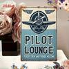 Vintage Aviation Metal Tin Sign Pilot Wall Decor Rustic Home Art 8x12 Inch