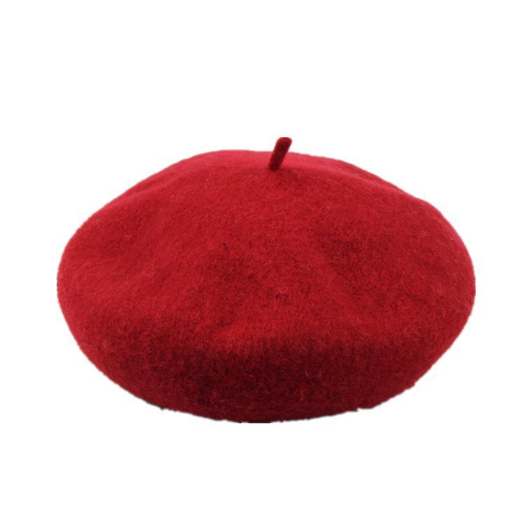 

Регулируемый шерстяной берет для женщин adjustable ярко-красный