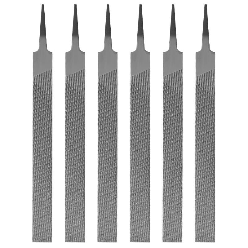 Handleless Carbon Steel Flat File - Coarse, Medium & Fine Teeth Metal Polishing Tool