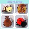 Adorable Plush Insect Series Keychain Toy Featuring Colorful Bee And Mantis Design