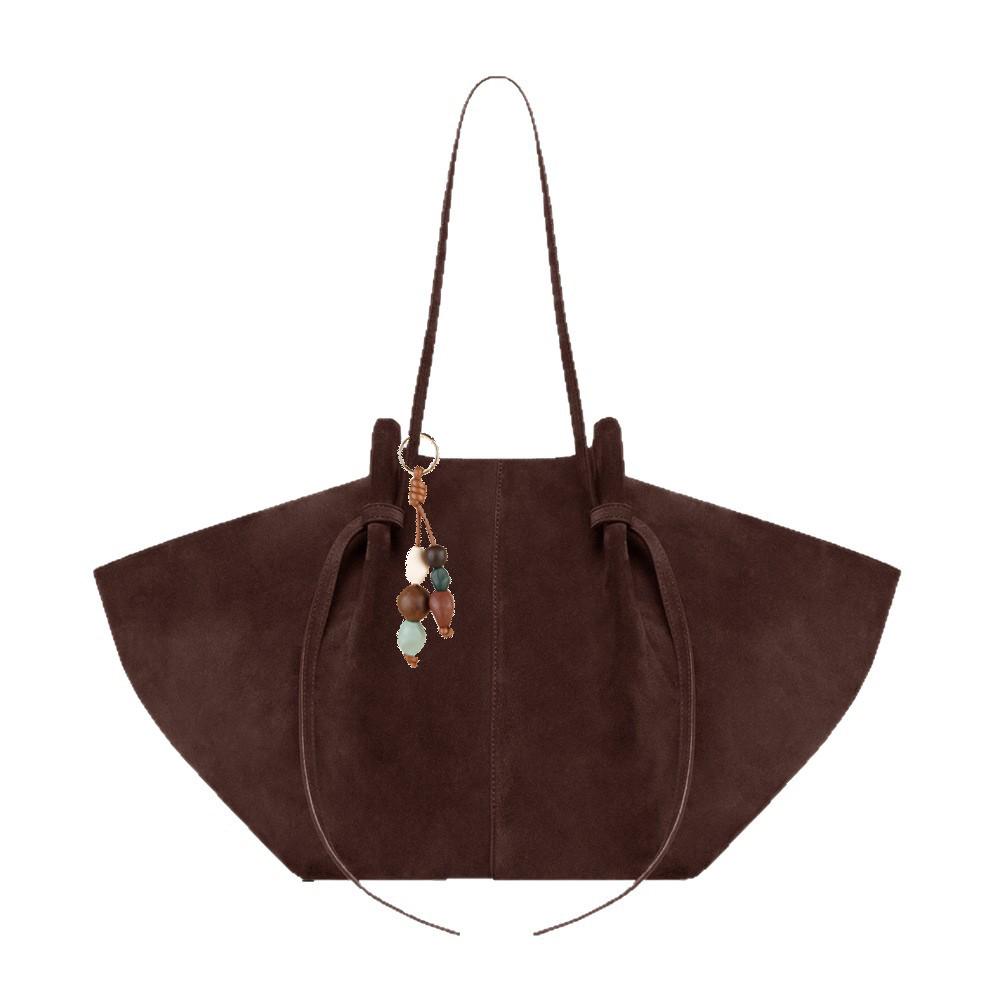 

Vintage Suede Tote Bag for Women Casual Large Capacity Shoulder Handbag Top-Handle Travel Shopper Female Bolso кавовий