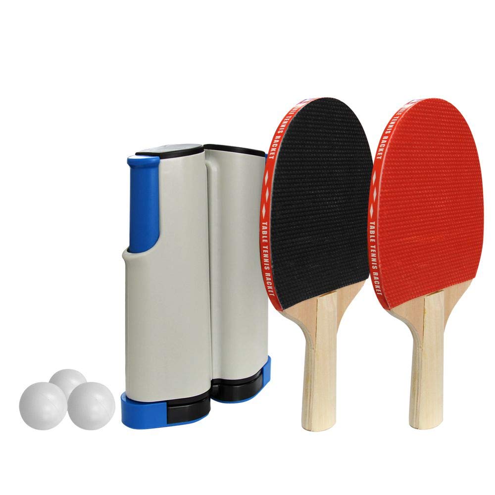 

WEIMALL Portable Table Tennis Set Portable Table Tennis Set Table Tennis Ping Pong Table Tennis Net Ping Pong Set Table Ping Pong Racket Ball Party